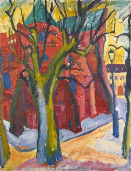 The Palatinate in Basel, oil on canvas, 118 x 90 cm, not marked, Hermann Scherer, Rümmingen/Baden-Württemberg 1893–1927 Basel