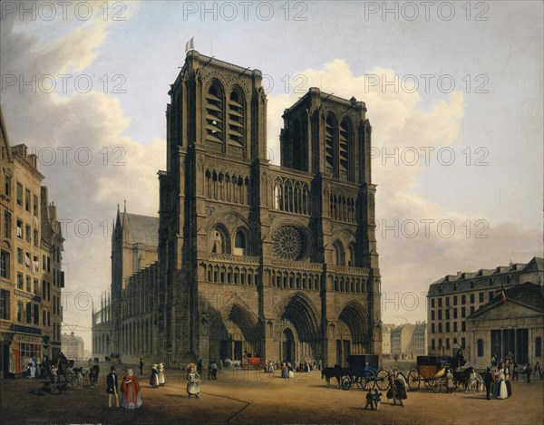 Notre-Dame of Paris, 1840, oil on canvas, 105.5 x 133.5 cm, signed and dated lower left: H. Satler 1840, Hubert Sattler, Wien 1817–1904 Wien