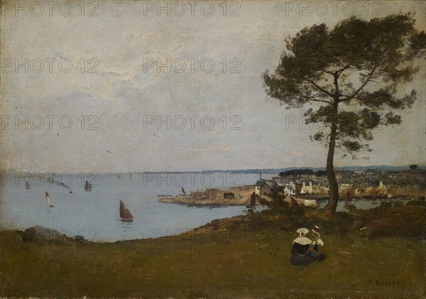 Petit port breton, 1866, oil on canvas, 32.5 x 46 cm, signed lower right: F. BOCION., François Louis David Bocion, Lausanne 1828–1890 Lausanne