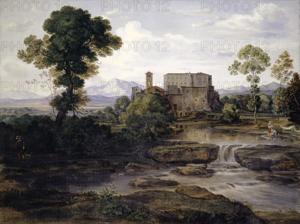 Southern Plain with Monastery, 1838, oil on canvas, 80.8 x 107 cm, not marked, Johann Heinrich Ferdinand Olivier, Dessau 1785–1841 München
