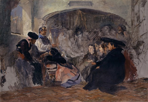 Painting Auction in Seville, 1860, oil on canvas, 103 x 148.5 cm, not specified, Frank Buchser, Feldbrunnen/Solothurn 1828–1890 Feldbrunnen/Solothurn
