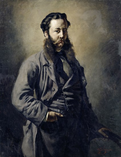 Portrait of an unknown English gentleman, 1856, oil on canvas, 112 x 88.5 cm, signed and dated lower right in red: F. Buchser 56., Frank Buchser, Feldbrunnen/Solothurn 1828–1890 Feldbrunnen/Solothurn