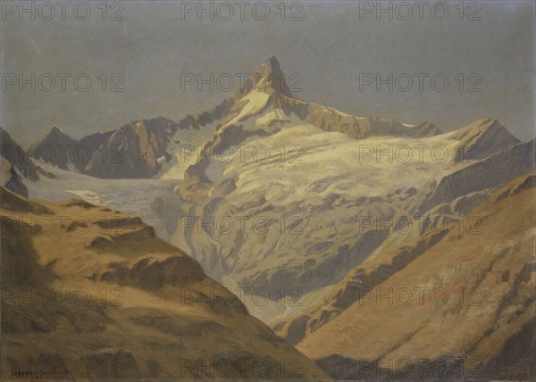 Le Moming depuis Riffelalp, 1933, oil on board, 49 x 68 cm, signed and dated lower left: RÉGNAULT SARASIN, 33, Régnault Sarasin, Basel 1886–1943 Ronco/Tessin