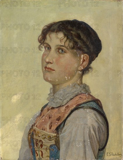 Young Urnerin, 1878-1879, oil on canvas, 58.5 x 45 cm, signed lower right: ESTückelberg., Ernst Stückelberg, Basel 1831–1903 Basel