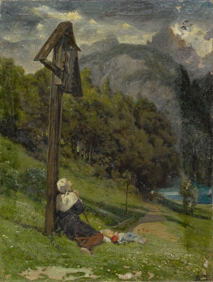 Aroleid, oil on canvas, 65.5 x 50 cm, monogrammed lower right: E ST., Ernst Stückelberg, Basel 1831–1903 Basel