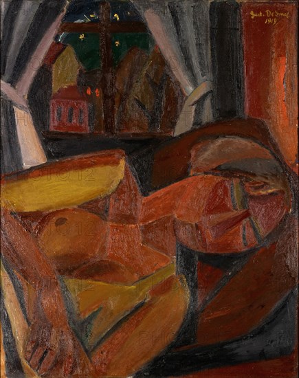 Femme endormie, 1919, oil on canvas, 78 x 62.5 cm, signed and dated upper right: Gust., De Smet, 1919, Gustaaf de Smet, Gent 1877–1943 Deurle b. Gent