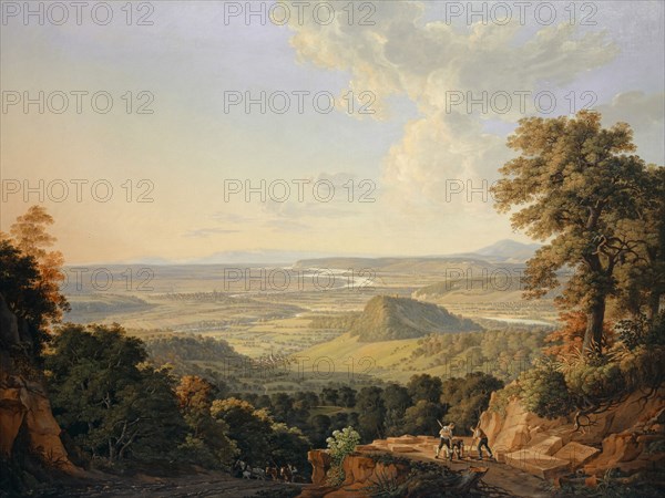 View from Muttenzer quarry to Basel, 1811, oil on canvas, 93 x 123 cm, signed, inscribed and dated lower right: PBirmann., fecit, ., 1811., Peter Birmann, Basel 1758–1844 Basel