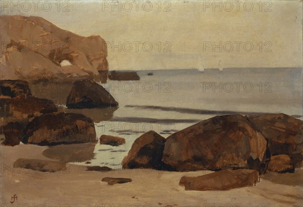 Seashore, 1882-1884, oil on canvas, 31 x 45 cm, monogrammed lower left: HS [ligated], Hans Sandreuter, Basel 1850–1901 Riehen