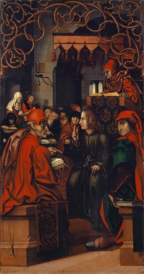 Twelve-year-old Jesus in the Temple, 1512, tempera on paneled softwood, 108.4 x 57.8 cm, unmarked, Hans Fries, Freiburg i. Ü. um 1460 – nach 1523 Bern