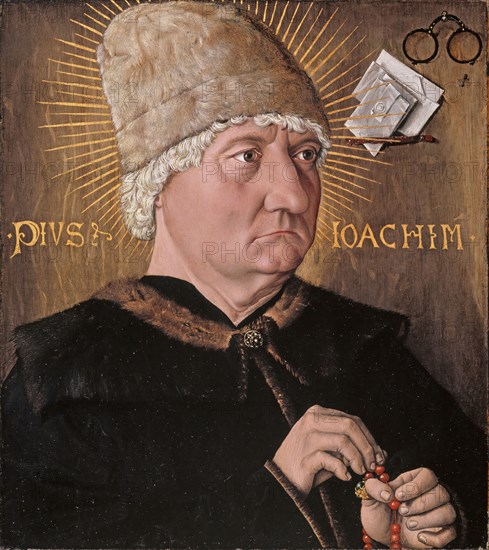 Portrait of an Older Man (Pius Joachim), c. 1475, mixed technique on basswood, 44 x 38.7 cm, unsigned, Bayerischer Meister, 15. Jh.