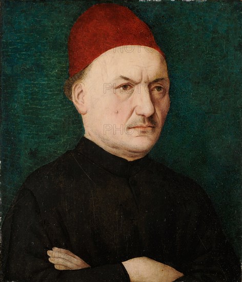 Portrait of a Man, c. 1470, Mixed media on lime wood, 25.1 x 21.3 cm, Not specified, Süddeutscher Meister, 15. Jh.