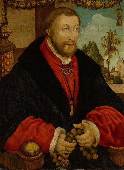 Portrait of Wolfgang, Count Palatine near Rhine (?), C. 1525, oil on lime wood, 62.5 x 45.9 cm, unsigned, Hans Wertinger, Landshut um 1465/70–1533 Landshut
