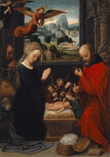 The Nativity, c. 1520, oil on oak, 43 x 30 cm, unsigned, Adriaen Isenbrant, um 1480–1551 Brügge