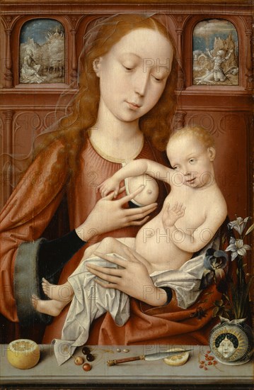 Madonna lactans, c. 1515, mixed media on oak, 46.5 x 31 cm, unmarked, Goossen van der Weyden, Brüssel um 1465–1538/45 Antwerpen