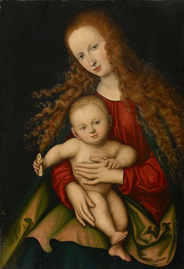 Madonna and Child, 1529, oil on linden wood, 84 x 58 cm, inscribed and dated lower left with the serpent sign and the year 1529 above, Lucas Cranach d. Ä., Kronach 1472–1553 Weimar