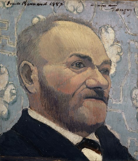 Portrait du Père Tanguy, 1887, oil on canvas, 35.9 x 30.8 cm, signed and dated upper left: Emile Bernard 1887, inscribed top right: à mon ami, Tanguy, Emile Bernard, Lille 1868–1941 Paris