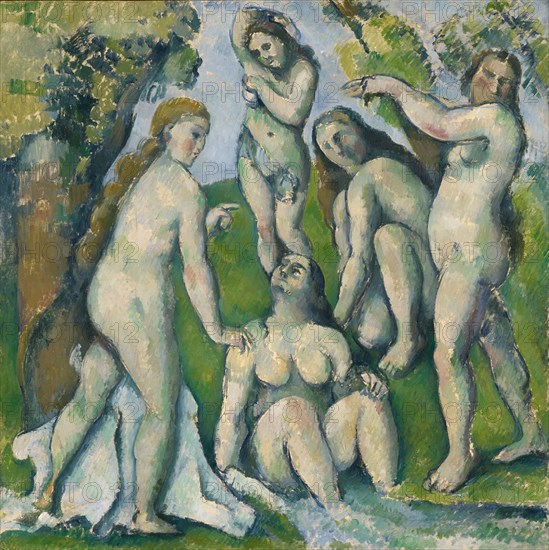 Cinq baigneuses, 1885/1887, oil on canvas, 65.3 x 65.3 cm, unmarked, Paul Cézanne, Aix-en-Provence 1839–1906 Aix-en-Provence