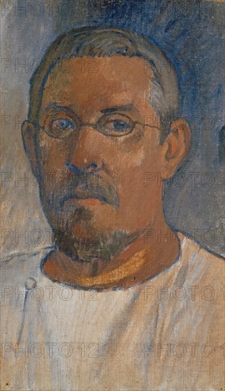 Portrait de l 'artiste par lui-même, 1903, oil on canvas, 41.4 x 23.5 cm, unmarked, Paul Gauguin, Paris 1848–1903 Atuona/Marquesas Inseln
