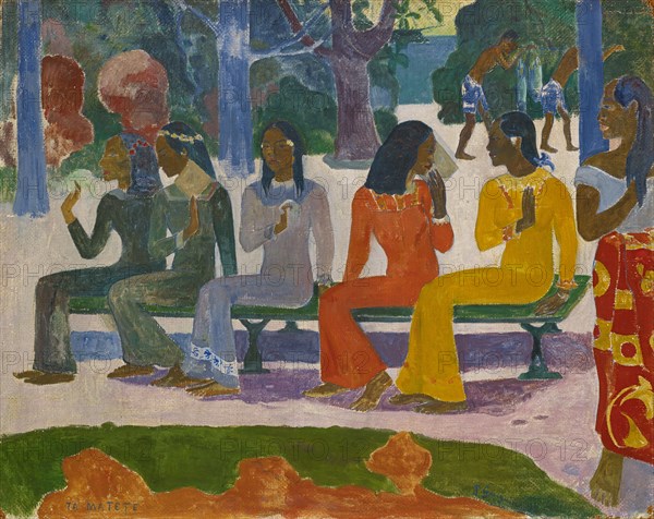 Ta matete (Le marché), 1892, oil on jute, 73.2 x 91.5 cm, signed and dated lower right: P Gauguin 92, inscribed lower left: TA MATETE, Paul Gauguin, Paris 1848–1903 Atuona/Marquesas Inseln