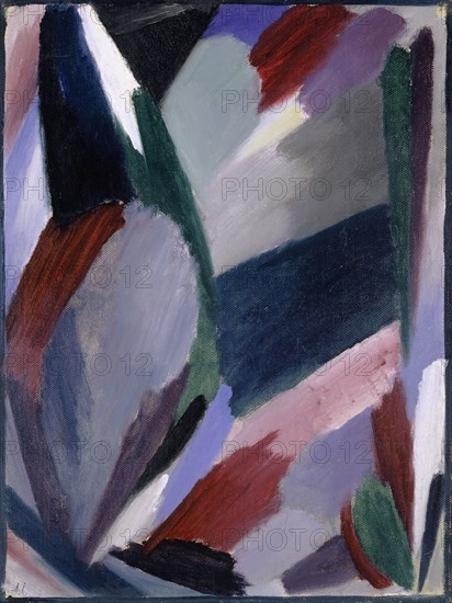 Variation: Severe Winter, 1916, oil on linen textured paper, mounted on cardboard, 36 x 27 cm, monogrammed lower left: A. j ., back in pencil: severe winter, Alexej von Jawlensky, Torschok/Twer 1864–1941 Wiesbaden