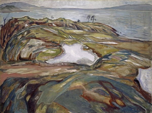 Coastal landscape, 1918, oil on canvas, 120.9 x 160 cm, signed and dated lower right: E Munch 1918, Edvard Munch, Løten b. Hamar/Hedmark 1863–1944 Oslo