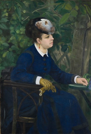 Femme a la mouette, 1868, oil on canvas, 105.5 x 73.4 cm, signed lower left: Renoir., Pierre-Auguste Renoir, Limoges 1841–1919 Cagnes-sur-Mer