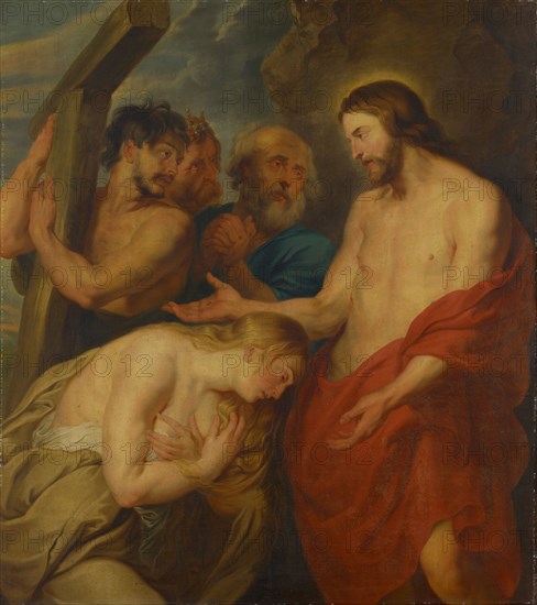 Christ and the penitent sinners, oil on canvas, 149.5 x 131 cm, unsigned, Peter Paul Rubens, (Werkstatt / workshop), Siegen 1577–1640 Antwerpen