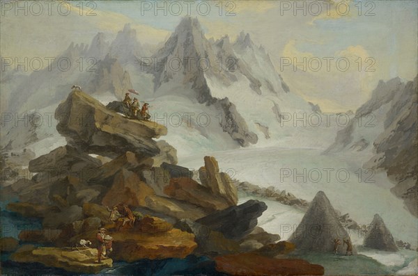 The Lauteraar Glacier, 1776, oil on canvas, 54.8 x 82.6 cm, signed and dated lower left: CWolff., 1776, Caspar Wolf, Muri/Aargau 1735–1783 Heidelberg