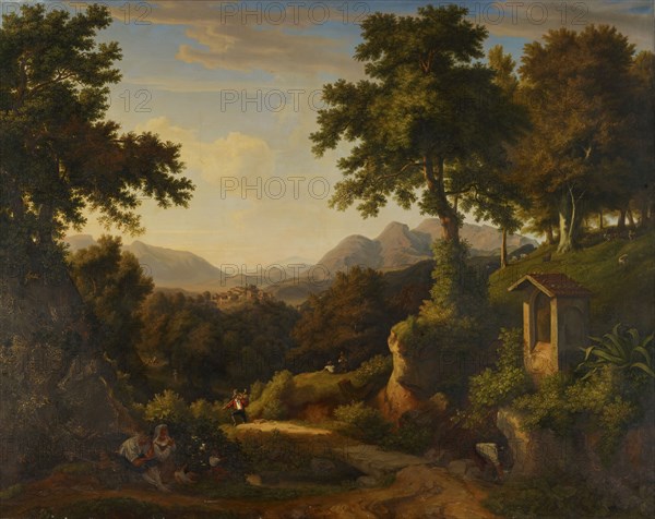 Italian Landscape, around 1822, oil on canvas, 192.5 x 242 cm, unsigned, Jakob Christoph Miville, Basel 1786–1836 Basel