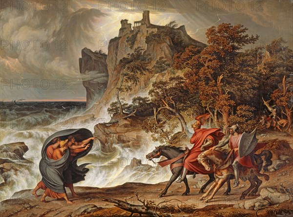 Macbeth and the Witches, 1829/1830, oil on canvas, 114 x 155.2 cm, signed lower right: I. Koch f., Joseph Anton Koch, Obergiblen bei Elbigenalp (Lechtal) 1768–1839 Rom