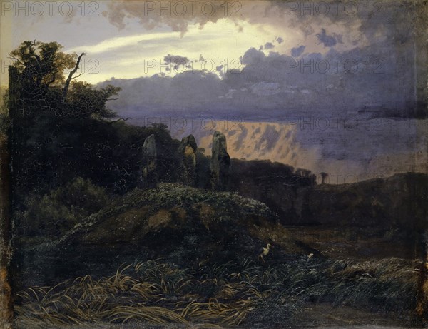 The Megalithic Tomb, 1847, oil on canvas, 60.2 x 77.5 cm, signed lower left: A. Böcklin, Arnold Böcklin, Basel 1827–1901 San Domenico