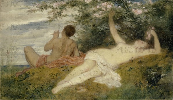 The Spring [sketch], 1862, oil on canvas, 33.4 x 56.9 cm, unmarked, Arnold Böcklin, Basel 1827–1901 San Domenico