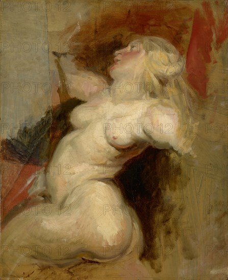 Néréide (copie d'après Rubens), c. 1822, oil on canvas, 45.7 x 37.5 cm, unsigned, Eugène Delacroix, Charenton-Saint-Maurice/Val-de-Marne 1798–1863 Champrosay bei Paris