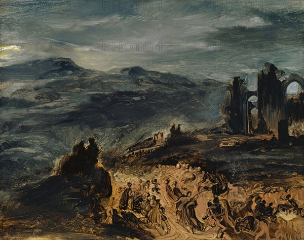 Scène de Sabbat, c. 1831-1833, oil on canvas, 32.3 x 40.5 cm, unsigned, Eugène Delacroix, Charenton-Saint-Maurice/Val-de-Marne 1798–1863 Champrosay bei Paris