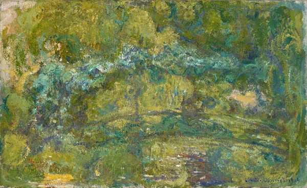 La passerelle sur le bassin aux nymphéas, 1919, oil on canvas, 65.6 x 106.4 cm, signed and dated lower right: Claude Monet 1919, Claude Monet, Paris 1840–1926 Giverny