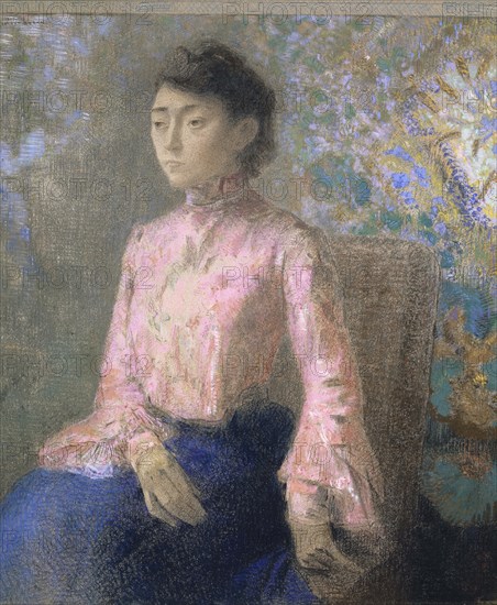 Portrait de Mademoiselle Jeanne Chaîne, 1903, pastel on paper, 79.5 x 69 cm, Dated and signed upper left: 1903., ODILON REDON, Odilon Redon, Bordeaux 1840–1916 Paris