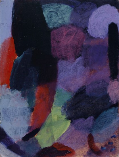 Variation: Night, 1916, oil on linen textured paper, mounted on cardboard, 35.5 x 27 cm, monogrammed lower left: A. j., Alexej von Jawlensky, Torschok/Twer 1864–1941 Wiesbaden