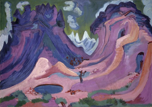 Amselfluh, 1922, oil on canvas, 120 x 170.5 cm, signed lower right: E.LKirchner, Inscribed and signed on the back top right: Amselfluh, ELKirchner, Ernst Ludwig Kirchner, Aschaffenburg 1880–1938 Davos Frauenkirch