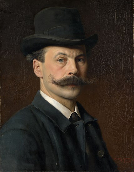 Selfportrait, 1897, oil on canvas, 56 x 42 cm, signed and dated lower right: EV., VAN MUYDEN, 1897, Evert Louis van Muyden, Albano/Laziale bei Rom 1853–1922 Orsay b. Paris