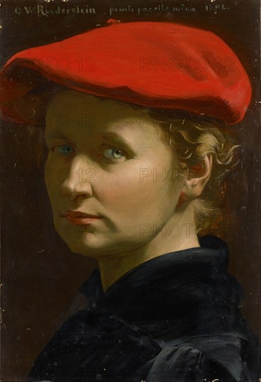 Self-portrait, 1894, tempera on panel, 36 x 24 cm, signed and dated above: O. W. Roederstein peinte par elle même 1894, Ottilie Wilhelmine Roederstein, Zürich 1859–1937 Hofheim im Taunus