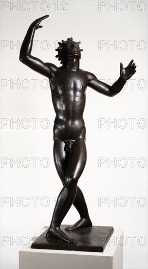 The Dancer, 1922 (cast), bronze, 163.5 x 87 x 62 cm (with plinth), Giesserstempel on base edge, rear left: GUSS, H. NOACK, BERLIN-FRIEDENAU, Carl Burckhardt, Lindau/Zürich 1878–1923 Ligornetto/Tessin