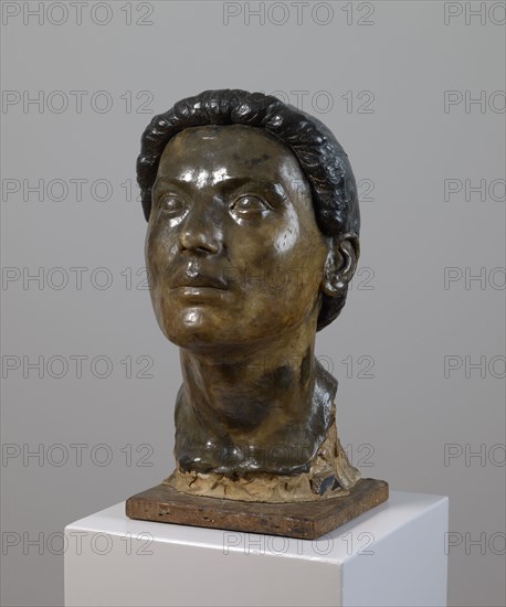 Head of Cupid, 1902, wax, 34.5 x 18.5 x 23.5 cm (without base) |, 2 x 17 x 17 cm (base), Not marked, Carl Burckhardt, Lindau/Zürich 1878–1923 Ligornetto/Tessin