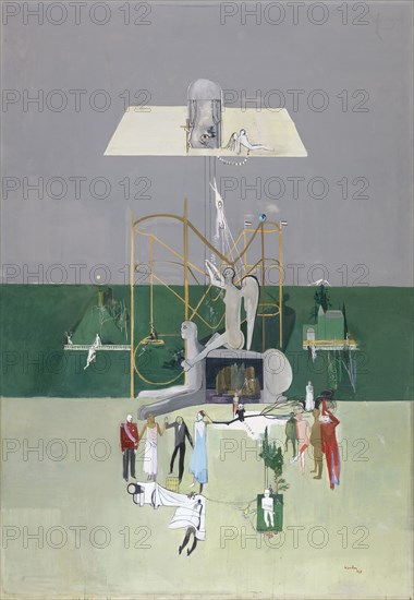 Life, 1935, oil on canvas, 180.5 x 125 cm, signed and dated lower right: Wiemken, 1935, Walter Kurt Wiemken, Basel 1907–1941 bei Castel San Pietro/Tessin