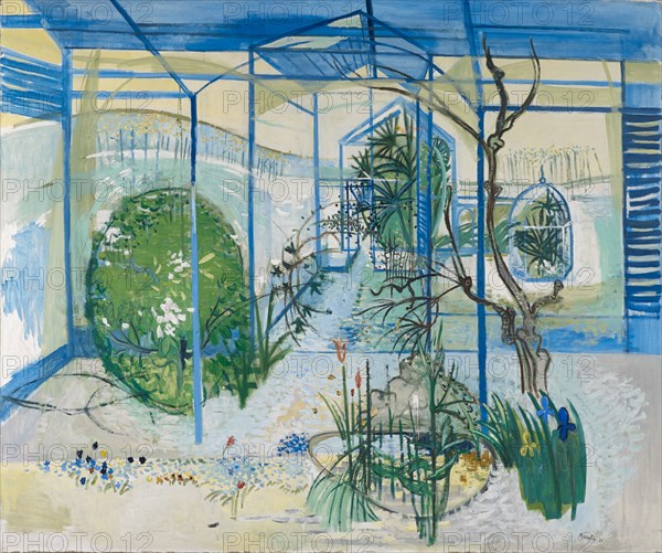 Greenhouse, 1939, oil on canvas, 150.5 x 180 cm, signed and dated lower right: Wiemken., 39, Walter Kurt Wiemken, Basel 1907–1941 bei Castel San Pietro/Tessin