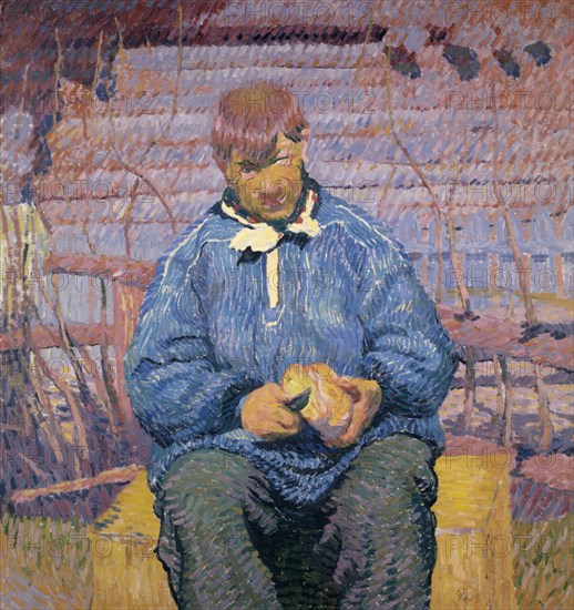 Il pane, 1908, oil on canvas, 110 x 102.5 cm, monogrammed and dated lower right: GG 08, Signed and inscribed on the reverse: Giovanni Giacometti Il Pane = The Brod., Giovanni Giacometti, Stampa/Graubünden 1868–1933 Glion/Waadt