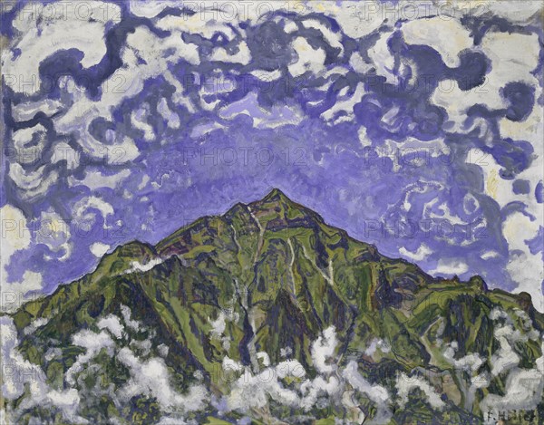 The Niesen by Heustrich, 1910, oil on canvas, 83 x 105.5 cm, signed lower right: F. Hodler, Ferdinand Hodler, Bern 1853–1918 Genf