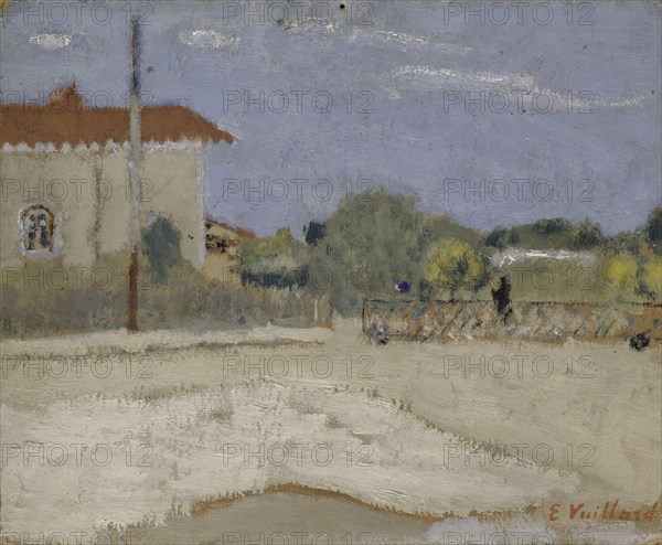 L'Etang-la-Ville: la gare (Passage à l'eau de L'Etang-la-Ville), c. 1900, oil on board, 16.5 x 20.5 cm, signed in red lower right: E Vuillard, Edouard Vuillard, Cuiseaux/Saône-et-Loire 1868–1940 La Baule/Loire-Atlantique