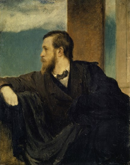 Selfportrait, 1862, oil on mahogany, 39.5 x 31 cm, unmarked, Arnold Böcklin, Basel 1827–1901 San Domenico