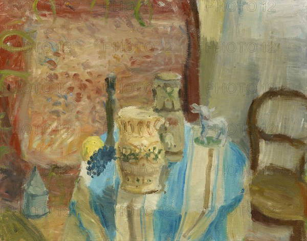 Still Life with Lemon and Grape, 1929, oil on canvas, 64.5 x 81 cm, unmarked, Walter Kurt Wiemken, Basel 1907–1941 bei Castel San Pietro/Tessin