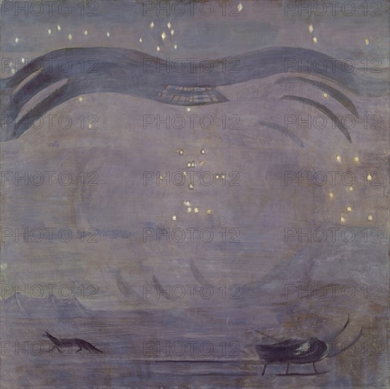 Star Landscape with Hilltop, 1931, oil and tempera on canvas, 100.5 x 101 cm, unmarked, Otto Meyer-Amden, Bern 1885–1933 Zürich